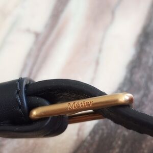 Metier London Black Leather Purse Strap